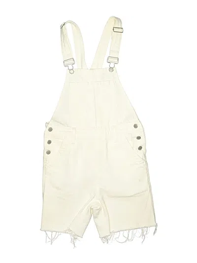 Pre-owned Denim Forum Overall Shorts In White