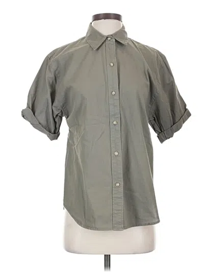 Pre-owned Denim Forum Short Sleeve Button Down Shirt In Gray