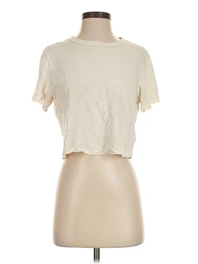 Pre-owned Denim Forum Short Sleeve T-shirt In Ivory