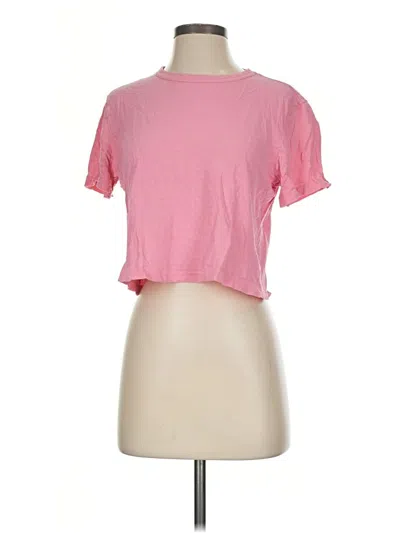 Pre-owned Denim Forum Short Sleeve T-shirt In Pink
