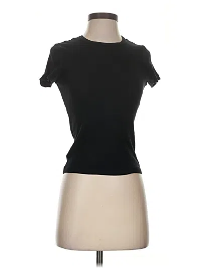 Pre-owned Denim Forum Short Sleeve Turtleneck In Black
