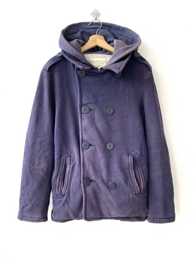 Pre-owned Denim Supply Ralph Lauren Vintage 90's Sunfaded Denim & Supply Ralph Laurent Hoodie/coat In Blue