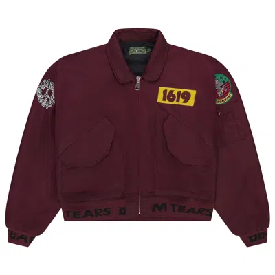 Pre-owned Denim Tears 1619 Bomber Marone 'maroon' | Purple | Men's Size Xl