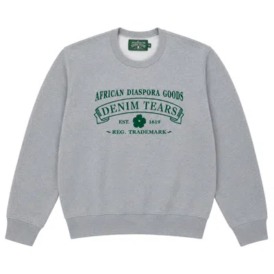Pre-owned Denim Tears Adg Crewneck 'grey/green' | Men's Size S In Gray