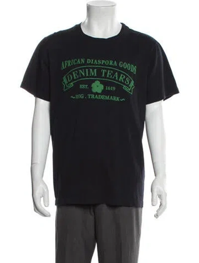 Pre-owned Denim Tears Adg Graphic Print T-shirt In Blue