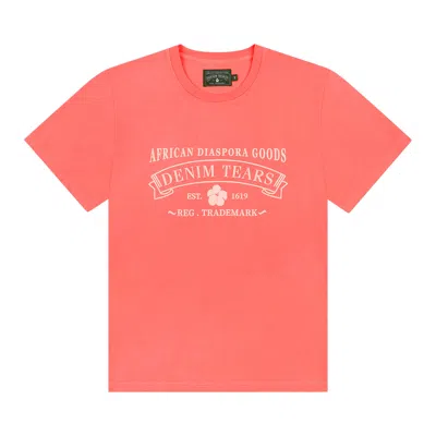Pre-owned Denim Tears Adg Tee 'sea Coral' | Pink | Men's Size Xl