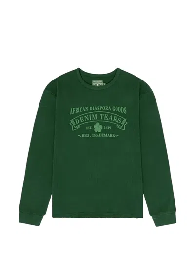 Denim Tears Adg Thermal T-shirt In Green