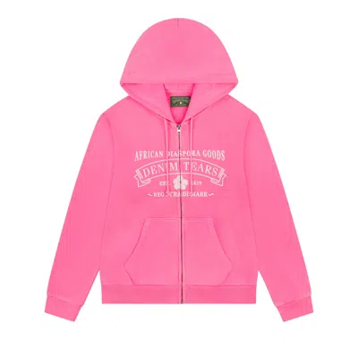 Pre-owned Denim Tears Adg Zip Hoodie 'pink' | Men's Size M