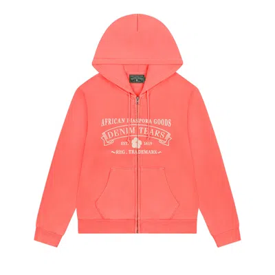 Pre-owned Denim Tears Adg Zip Hoodie 'sea Coral' | Pink | Men's Size M