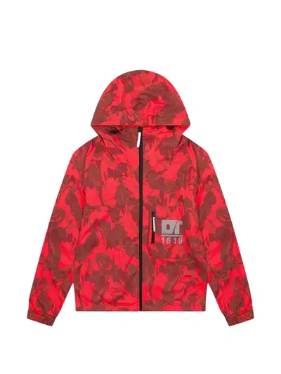 Denim Tears All-over-print Hooded Jacket In Red