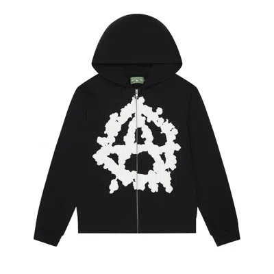 Pre-owned Denim Tears Anarchy Zip Hoodie 'black' | Men's Size M