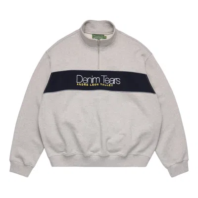 Pre-owned Denim Tears André Leon Talley Quarter-zip Sweatshirt 'grey' | Men's Size Xs