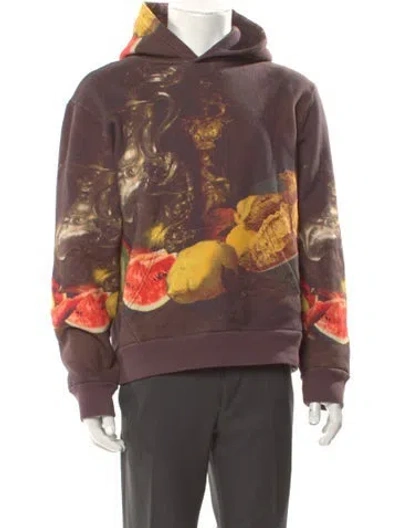 Pre-owned Denim Tears Baroque Still Graphic Print Hoodie In Brown