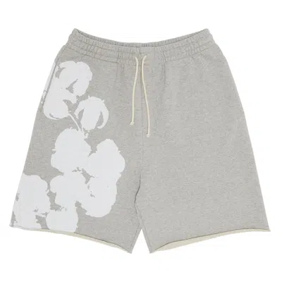 Pre-owned Denim Tears Big Cotton Wreath Sweat Shorts 'grey' | Men's Size S
