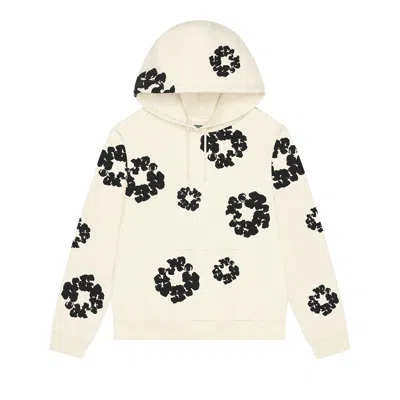 Pre-owned Denim Tears Black Cotton Wreath Hoodie 'oatmeal' | White | Men's Size Xl