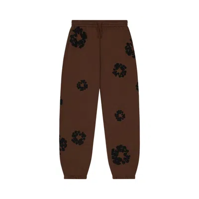 Pre-owned Denim Tears Black Cotton Wreath Sweatpants 'brown' | Men's Size L