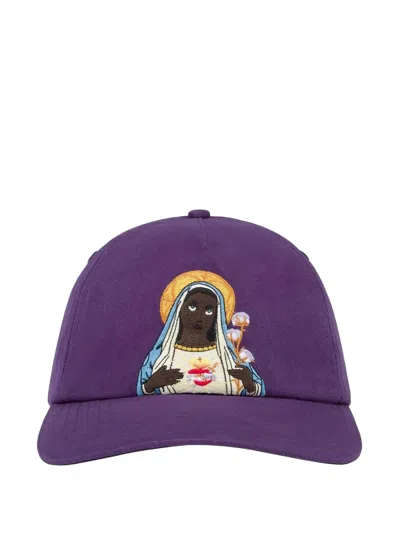 Denim Tears Black Mary Cap In Pattern