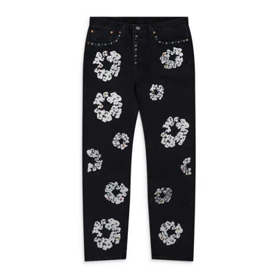 Denim Tears Black Rhinestone Cotton Wreath Jeans