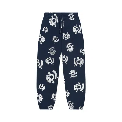 Pre-owned Denim Tears Bstroy Silver Print Sweatpants 'blue' | Men's Size S