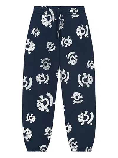 Denim Tears Bstroy Tears Graphic Track Pants In Blue