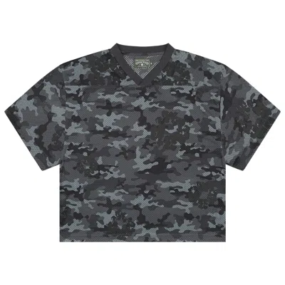 Pre-owned Denim Tears Camo Cotton Wreath Mesh Football Top Black 'black Camo' | Men's Size Xxl