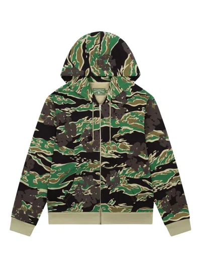 Denim Tears Camouflage-print Hoodie In Green
