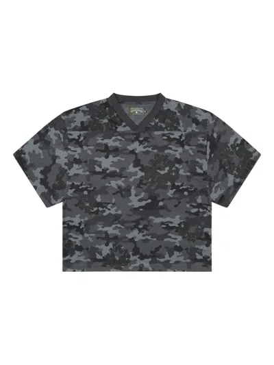 Denim Tears Camouflage T-shirt Aus Mesh In Gray