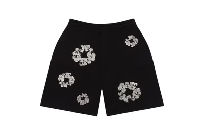 Pre-owned Denim Tears Cashmere Swarovski Cotton Wreath Shorts Black