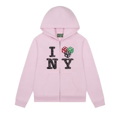 Pre-owned Denim Tears Cee-lo Ny Zip Hoodie 'pink' | Men's Size Xl