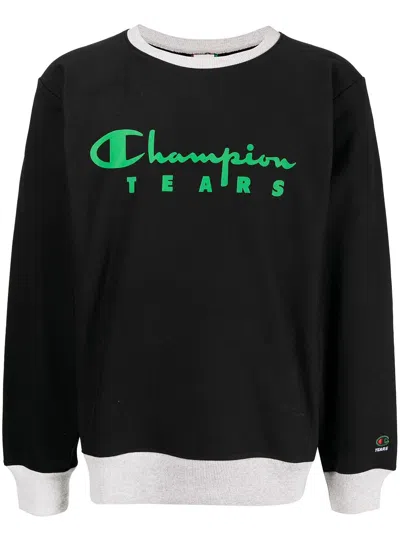 Denim Tears Champion Logo-print Sweatshirt In Black