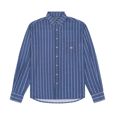 Pre-owned Denim Tears Coach Oxford Mesh Button Up 'blue' | Men's Size S