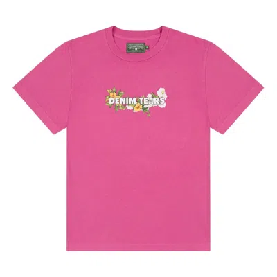Denim Tears Cotton Floral Logo T-shirt 'pink'