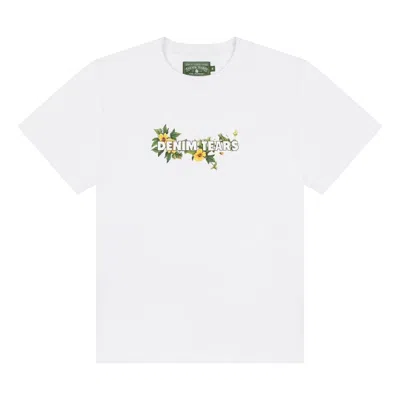 Denim Tears Cotton Floral Logo T-shirt 'white'