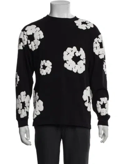 Pre-owned Denim Tears Cotton Wraith Graphic Print Sweatshirt In Black