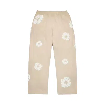 Pre-owned Denim Tears Cotton Wreath Baggy Sweatpants 'cream' | Men's Size Xxl In White