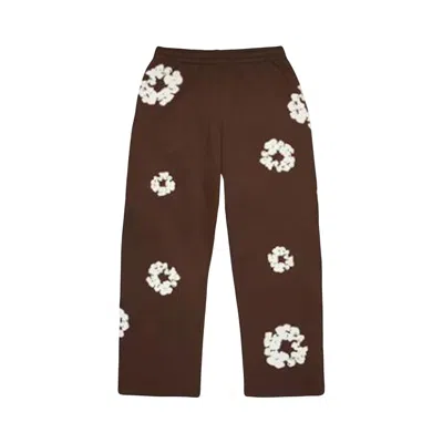 Pre-owned Denim Tears Cotton Wreath Baggy Sweatpants 'dark Brown' | Men's Size L