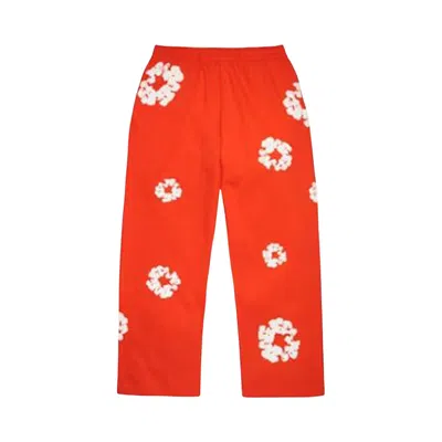 Pre-owned Denim Tears Cotton Wreath Baggy Sweatpants 'dark Orange' | Men's Size M