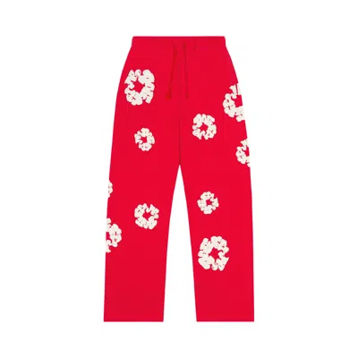 Pre-owned Denim Tears Cotton Wreath Baggy Sweatpants 'red' | Men's Size S