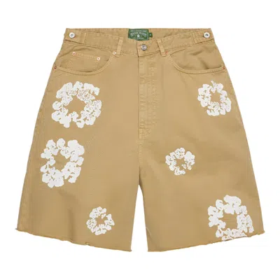 Pre-owned Denim Tears Cotton Wreath Chino Short 'khaki' | Tan | Men's Size M