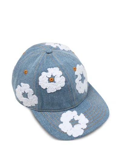 Denim Tears Cotton Wreath Denim Cap In Blue