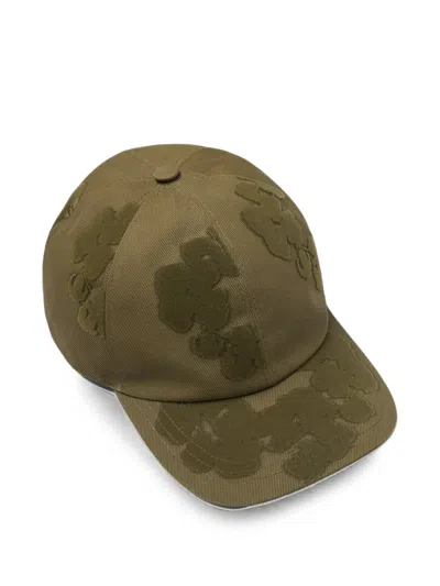 Denim Tears Cotton Wreath Flocked Cap In Green