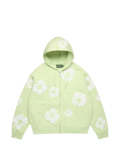 Denim Tears Cotton Wreath Hoodie In Green