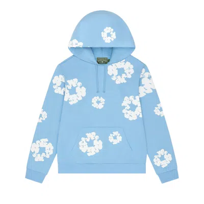 Pre-owned Denim Tears Cotton Wreath Hoodie 'light Blue' | Men's Size M