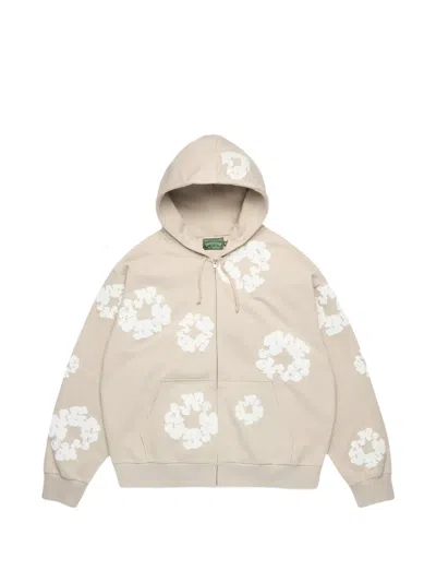 Denim Tears Cotton Wreath Hoodie In Pink