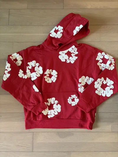 Pre-owned Denim Tears Cotton Wreath Hoodie (red)