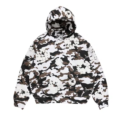 Pre-owned Denim Tears Cotton Wreath Hoodie 'snow Camo' | White | Men's Size L