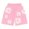 Denim Tears The Cotton Wreath Track Shorts In Pink