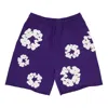 Denim Tears Cotton Wreath Logo Shorts 'purple White'