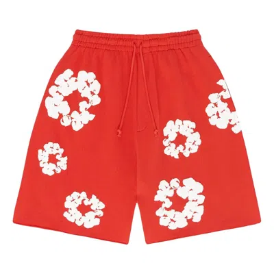 Denim Tears Cotton Wreath Logo Shorts 'red White'
