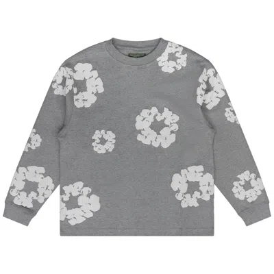 Pre-owned Denim Tears Cotton Wreath Long-sleeve T-shirt 'grey' | Men's Size M